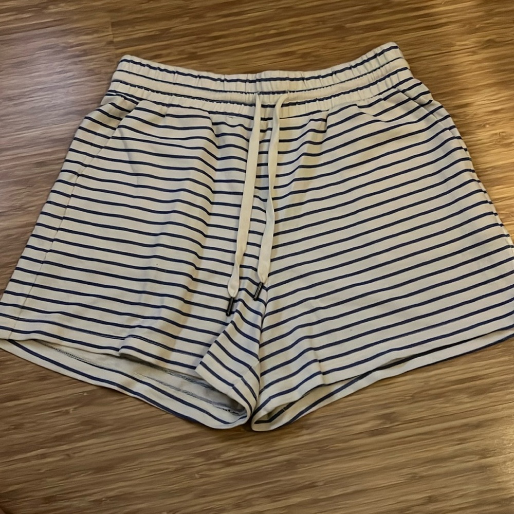White and Periwinkle Shorts